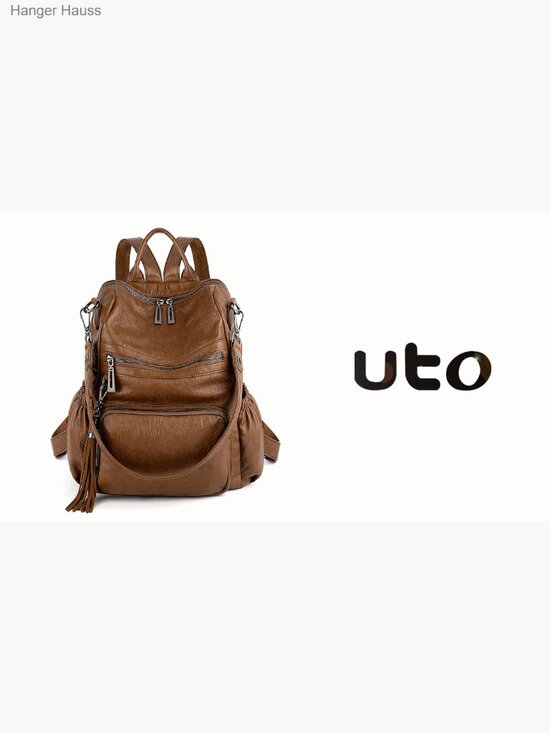 Vegan Leather Convertible Backpack Purse Travel Shoulder Bag Tassel main image 5